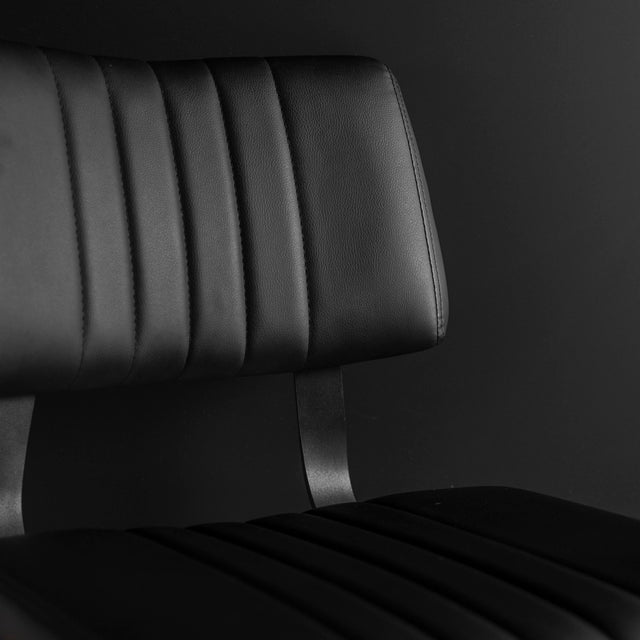 Chaise de cuisine en cuir végane noir - Mcgill