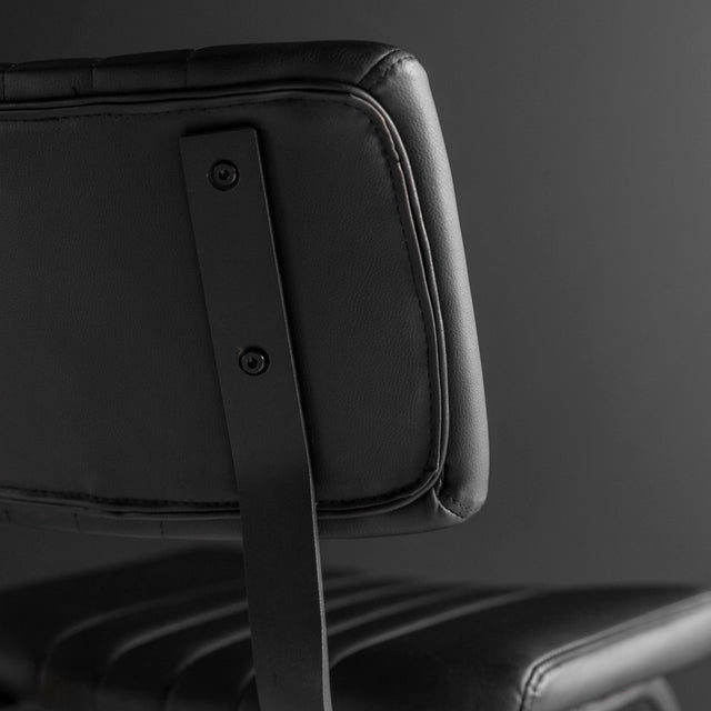 Chaise de cuisine en cuir végane noir - Mcgill