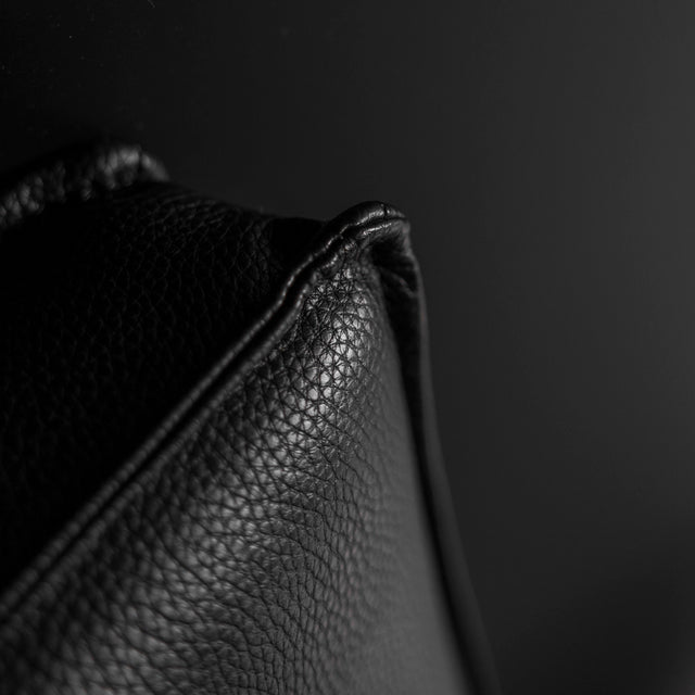 Chaise de salle à manger en cuir végane noir - Panama