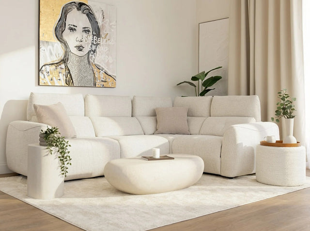 modulaire inclinable tampa en tissu gris
