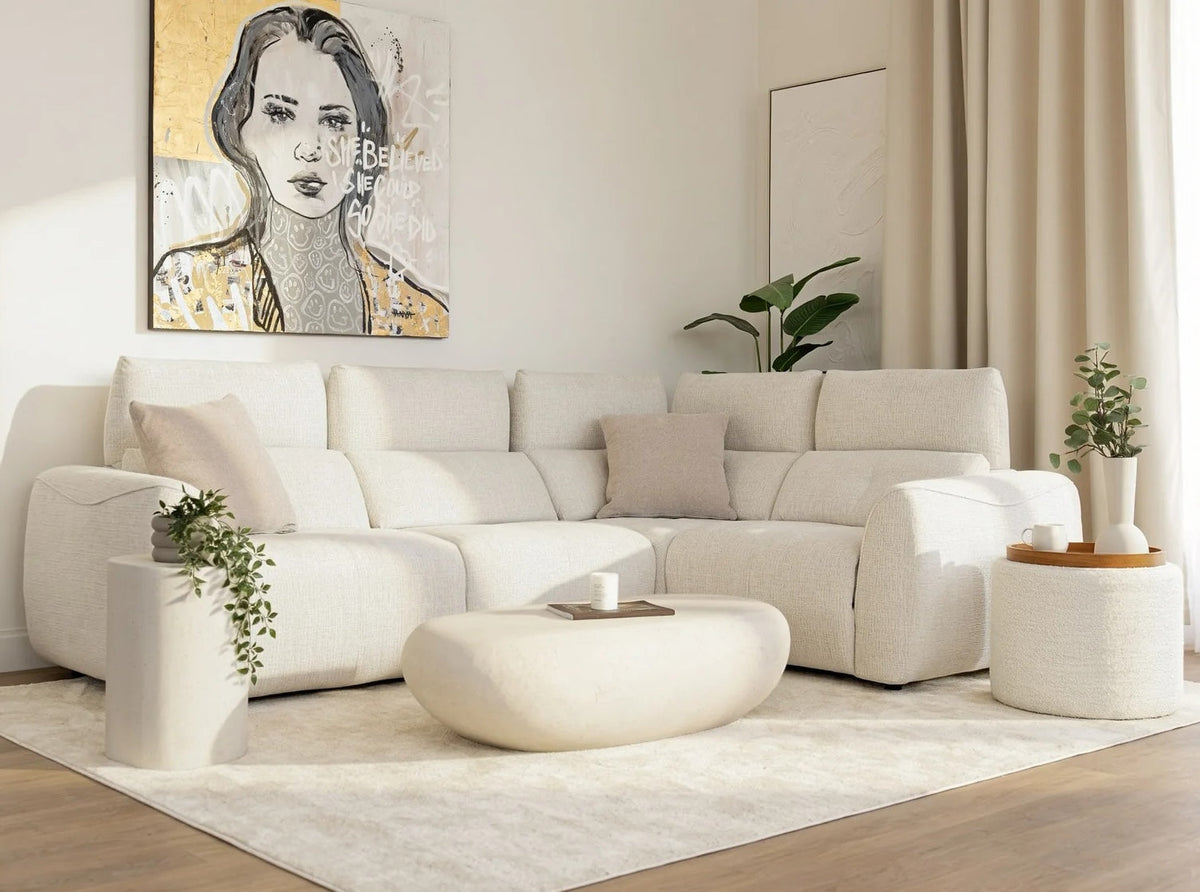 modulaire inclinable tampa en tissu gris