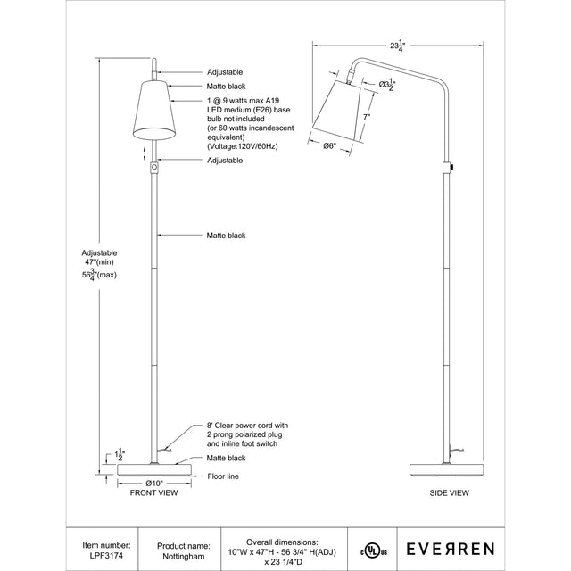 Lampe sur pied Mirenys