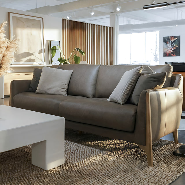 Canapé Aidan en cuir morille