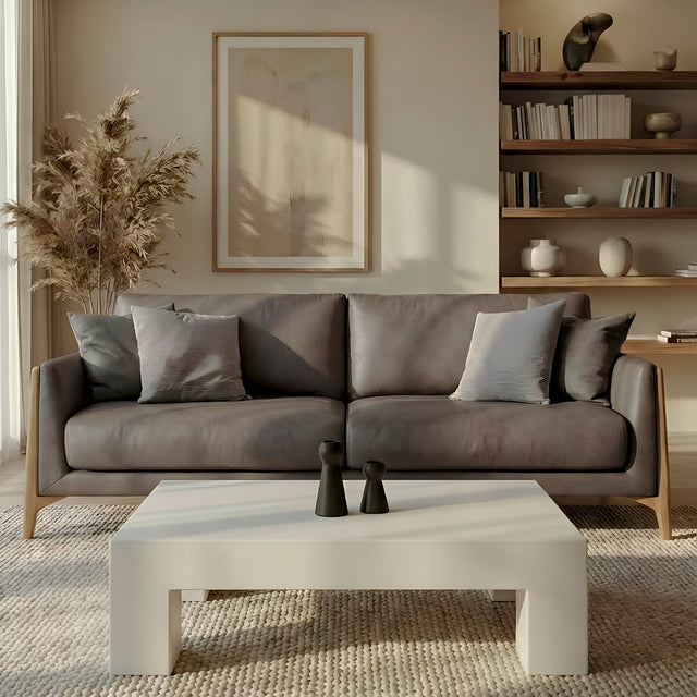 Canapé Aidan en cuir morille