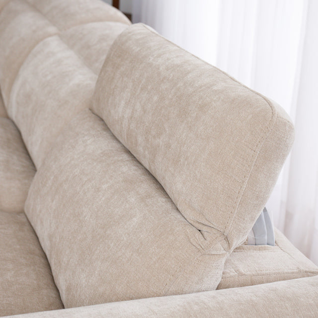 Austin reclining sectional in coffee leather