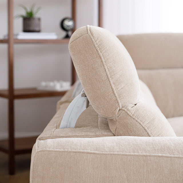 Austin reclining sectional in coffee leather