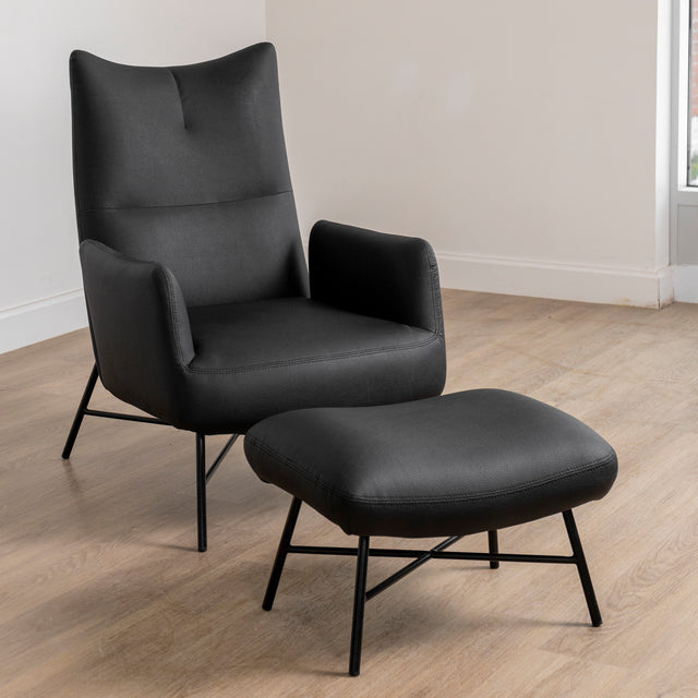 Ralph Armchair and Ottoman Set