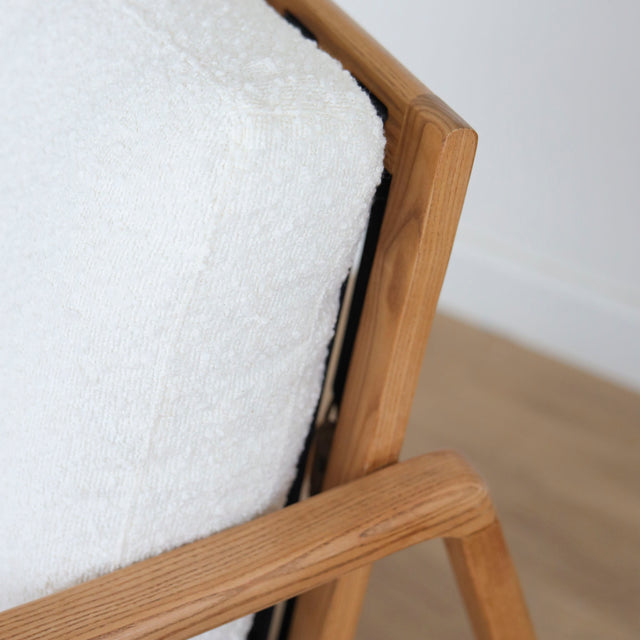 Lucien Cream Bouclé Fabric Armchair