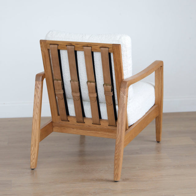 Lucien Cream Bouclé Fabric Armchair