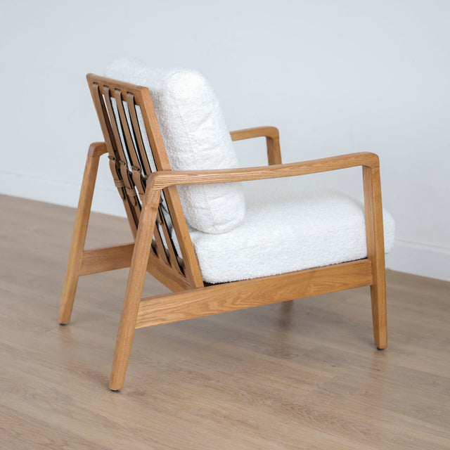 Lucien Cream Bouclé Fabric Armchair
