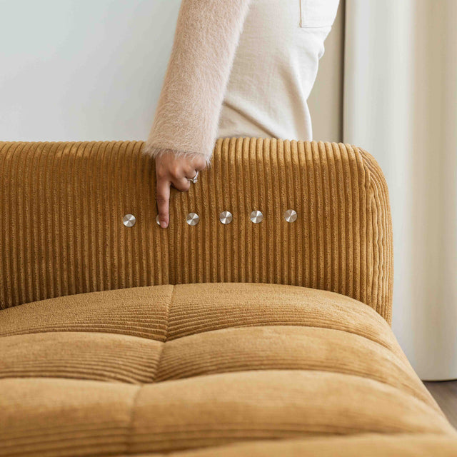 Sectionnel inclinable Esther en velours