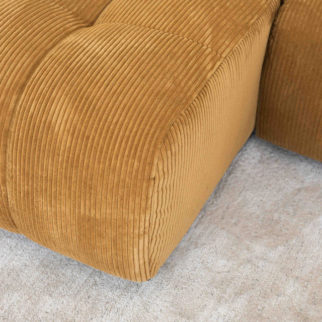 Sectionnel inclinable Esther en velours