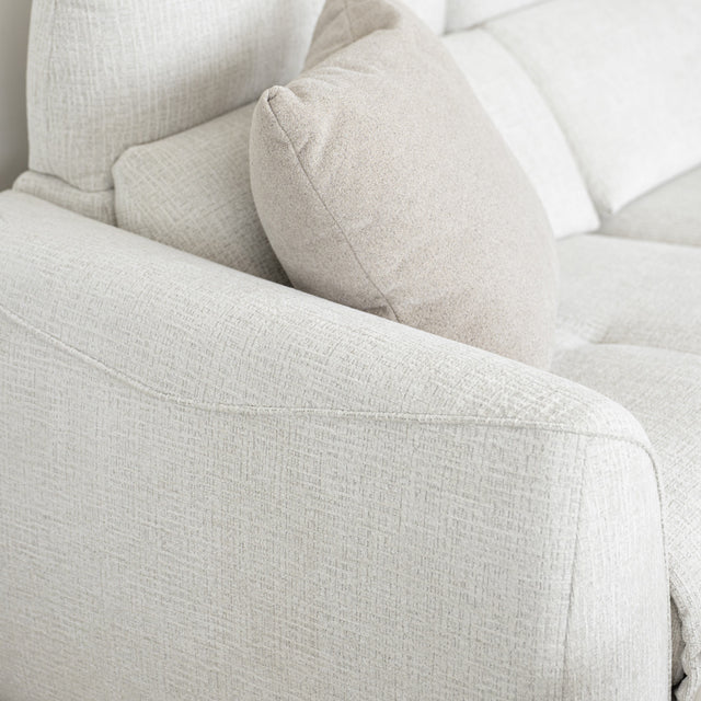 Sectionnel inclinable Éléna en tissu givré greige