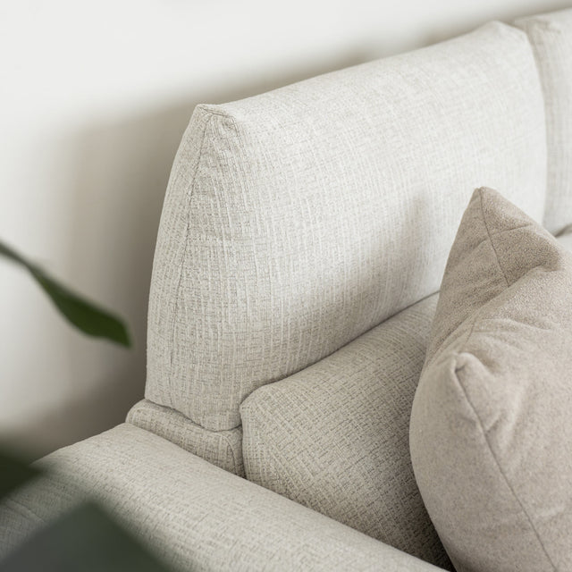 Sectionnel inclinable Éléna en tissu givré greige