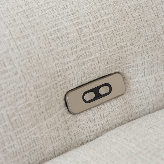 Sectionnel inclinable Éléna en tissu givré greige