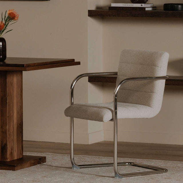 Chaise de cuisine en tissu poussière d'argile - Giorgio