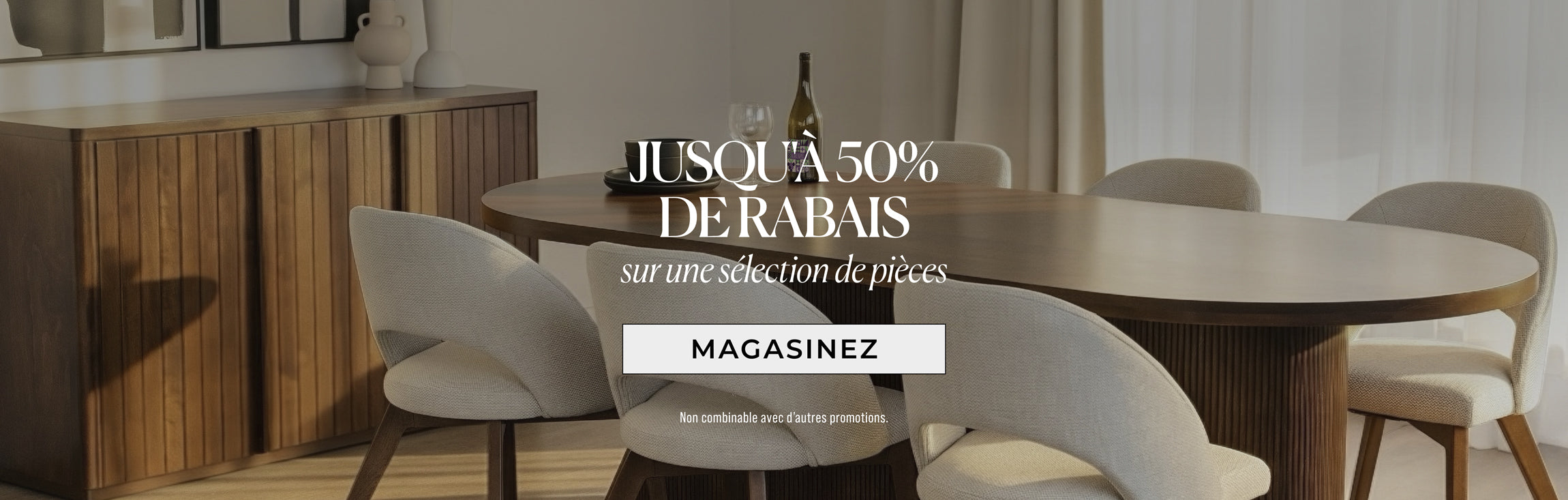 Jusqu'à 50% de rabais sur une sélection de pièces
