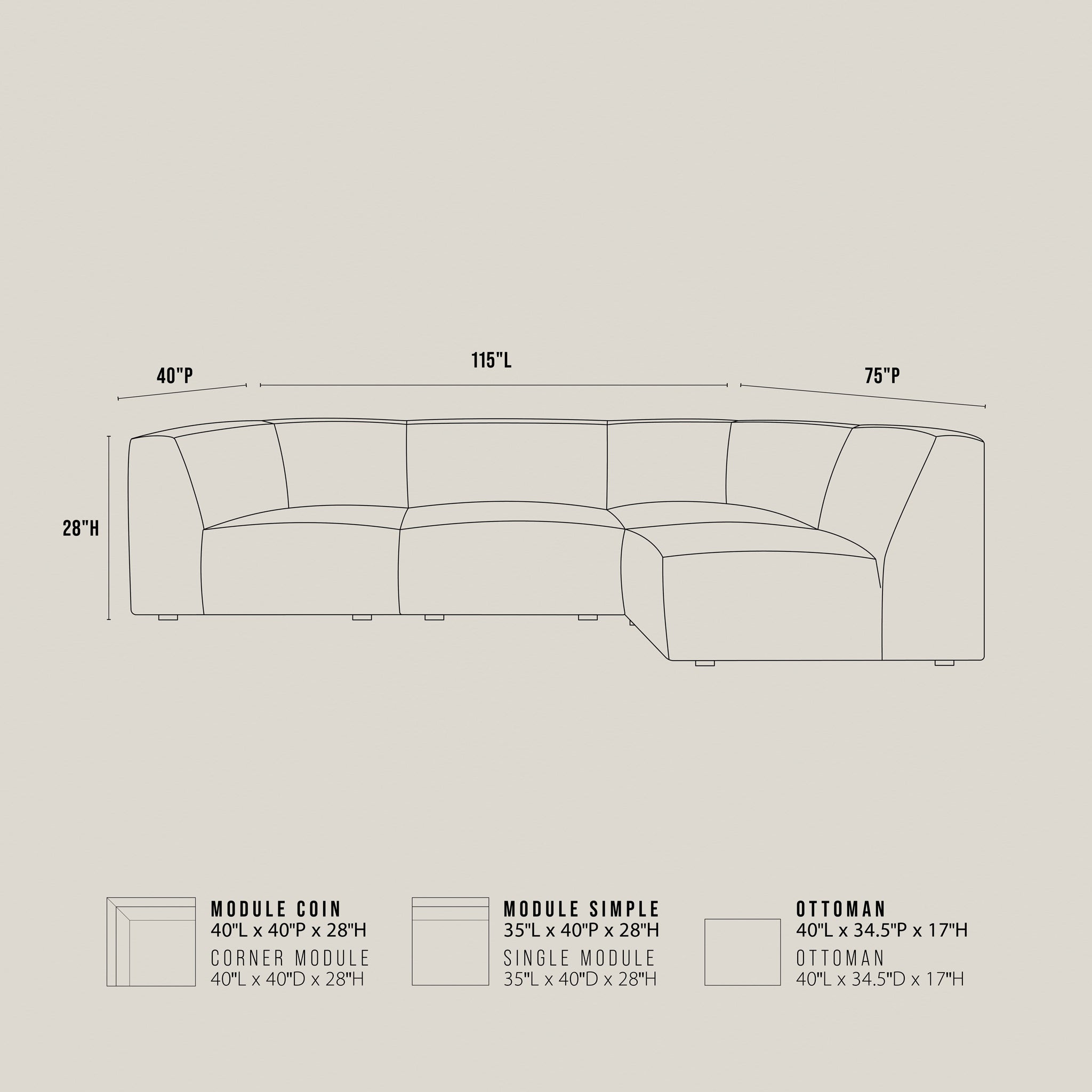 Maverick Modular sofa – LUSINE