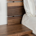 Lit Esterel en noyer naturel | Elegant Esterel bed in natural walnut