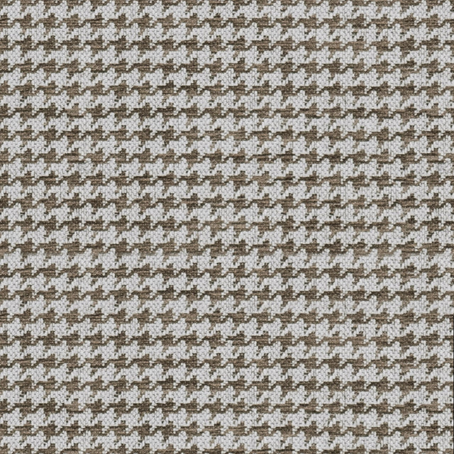 Tissu beige motif pied-de-poule pour fauteuil, finition élégante et résistante.