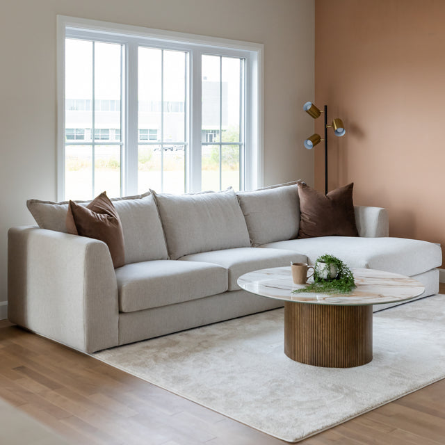 Modulaire Milan en tissu greige pâle