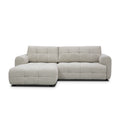 sofa modulaire en tissu terrazzo, design contemporain sur fond blanc.