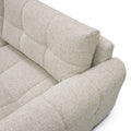 sofa modulaire en tissu terrazzo, design contemporain sur fond blanc.