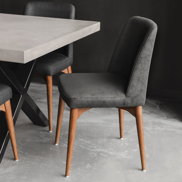 Vegan leather dining chair - Odile