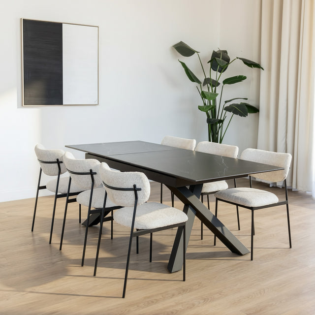 Table de cuisine en céramique noire - PORTNEUF