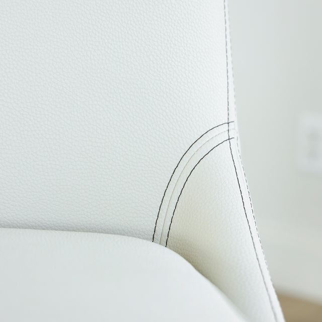 Chaise de cuisine en cuir végane crème - SINATRA