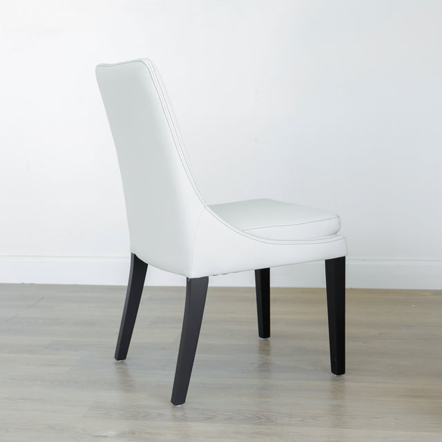Chaise de cuisine en cuir végane crème - SINATRA