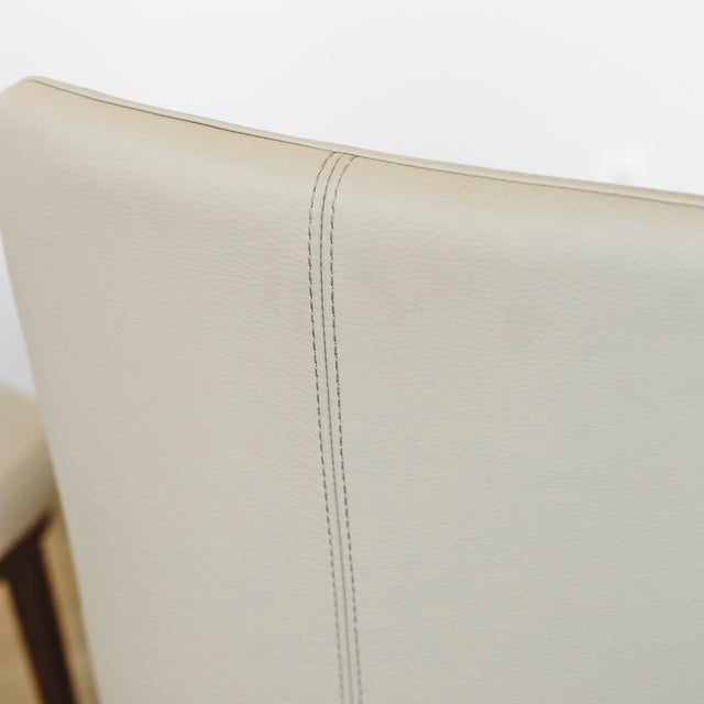 Ensemble de 2 chaises de salle à manger en cuir taupe - Iris