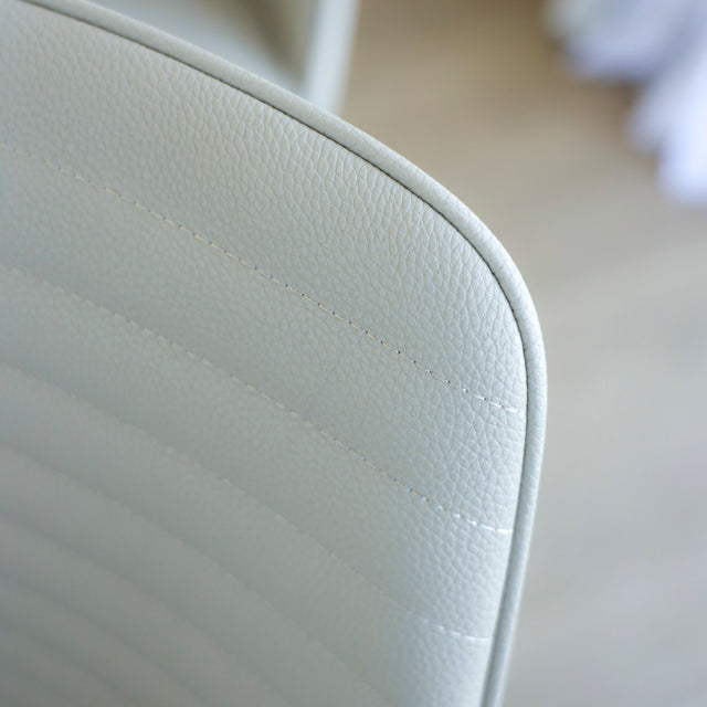 Ensemble de chaises de cuisine en cuir taupe - Alice