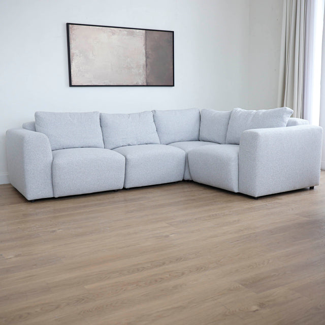 Modulaire Henri en tissu gris pâle