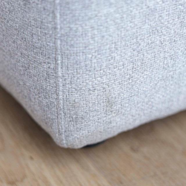 Henri modular wardrobe in pale grey fabric