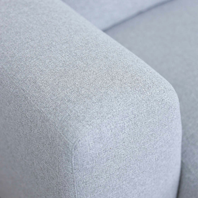 Henri modular wardrobe in pale grey fabric