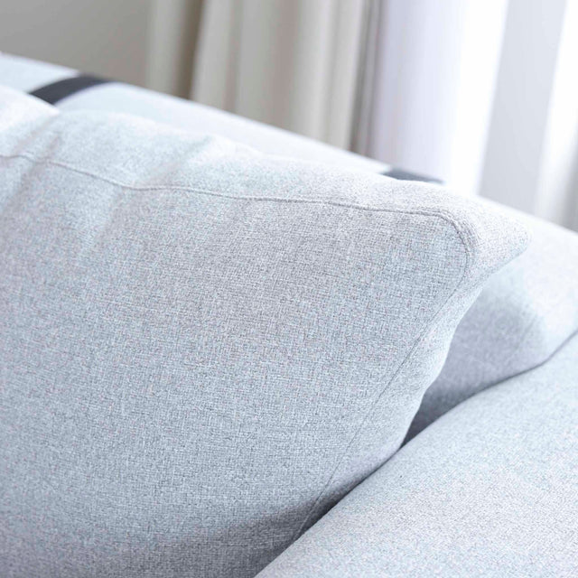 Henri modular wardrobe in pale grey fabric