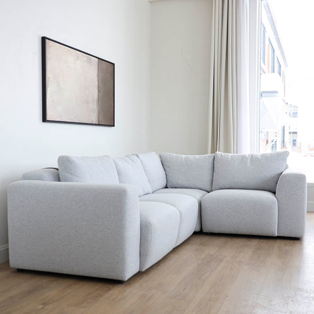 Modulaire Henri en tissu gris pâle