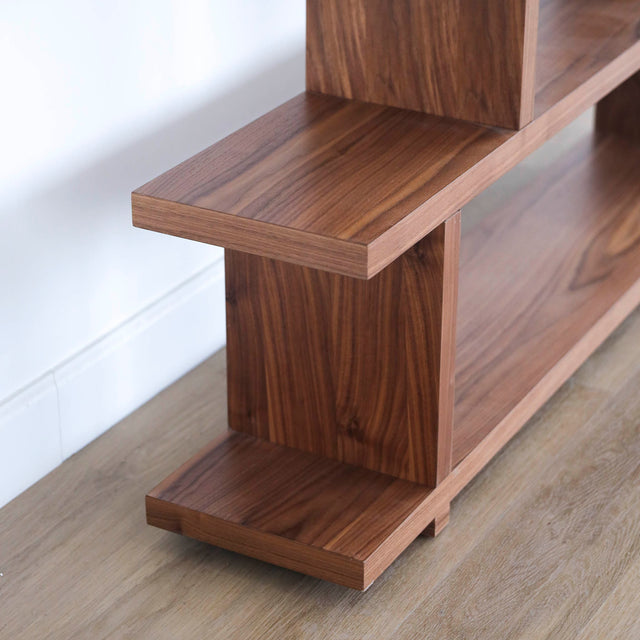 Millie bookcase in natural walnut