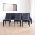 Ensemble de 6 chaises de cuisine noires