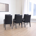 Ensemble de 6 chaises de cuisine Sinatra noires