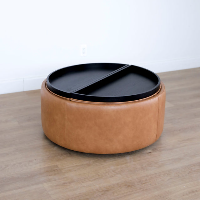 Ottoman West en cuir végane cognac