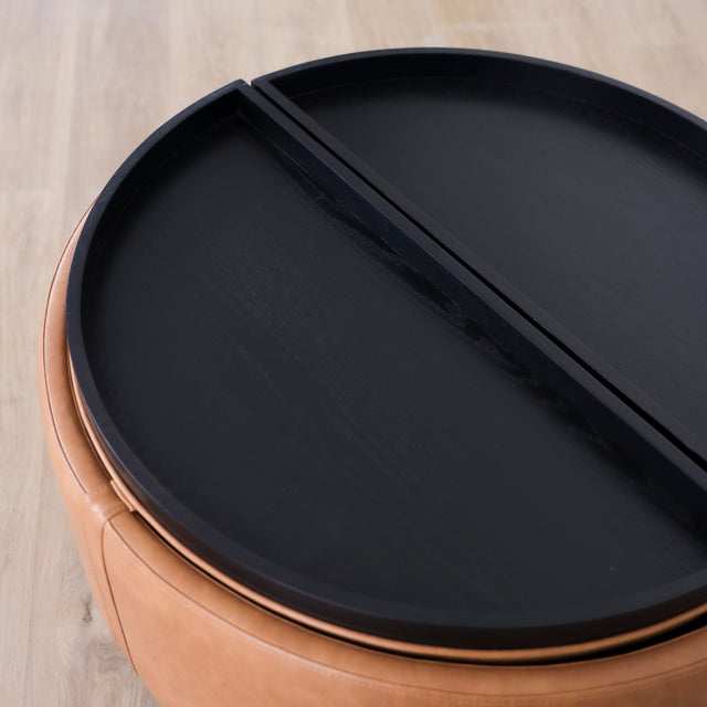 Ottoman West en cuir végane cognac