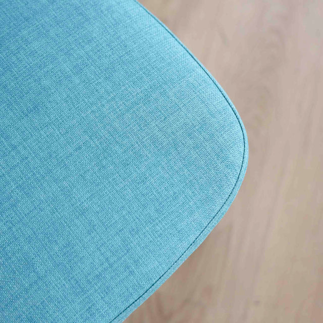 Ensemble de trois chaises de cuisine Lawford en tissu sarcelle