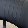 Ensemble de 3 chaises Mcgill en cuir végane noir avec pattes en acier