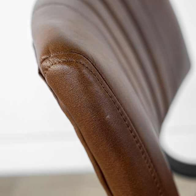 Chaise de cuisine en cuir végane cognac - Mcgill