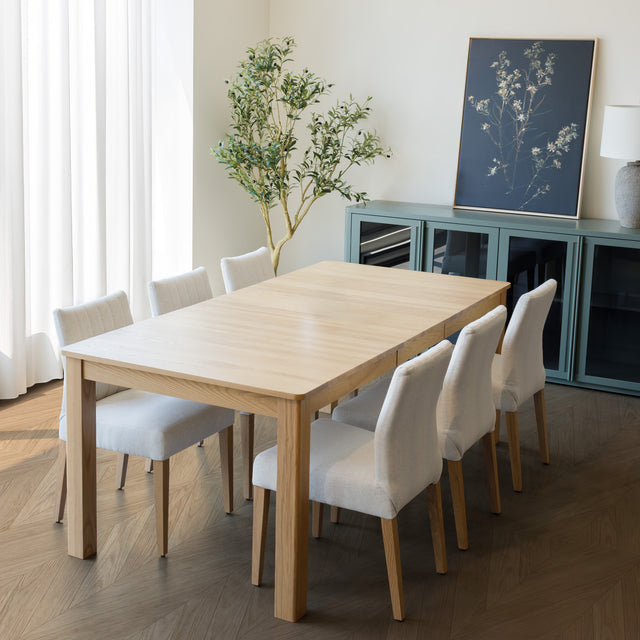 Table extensible en frêne blond - St-Louis