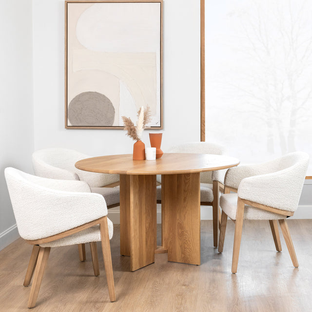 Table de cuisine en frêne massif blond - ODENSE