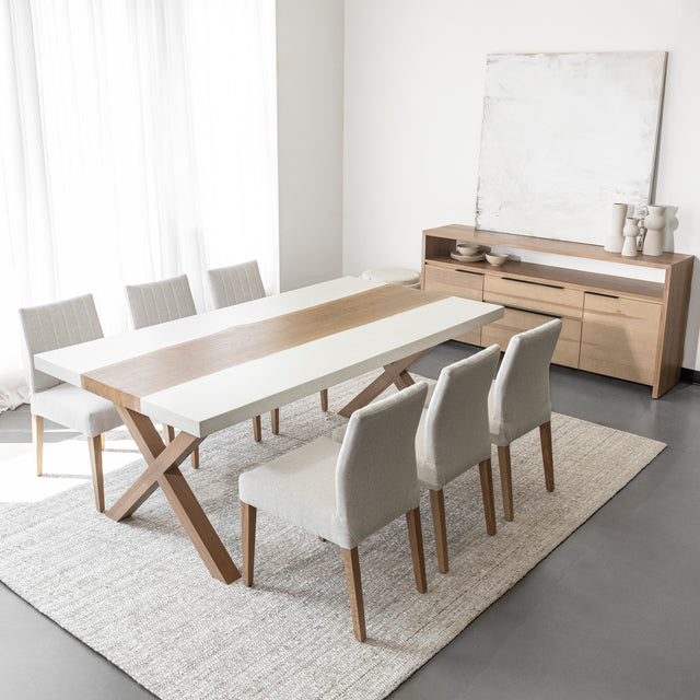 Kénogami 8-piece dining set