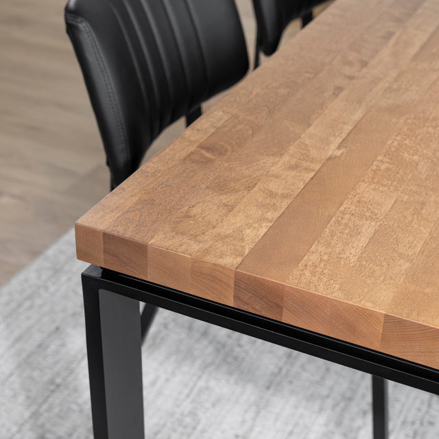 Table Beauchamps en bois ambré foncé | Beauchamps dark amber wood table